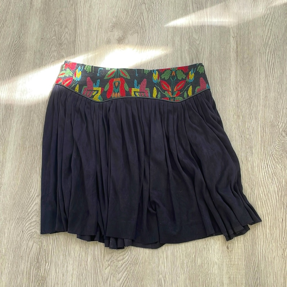 Unique suede decorative skirt